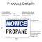 Signmission Propane OSHA Notice Sign, Aluminum, 10in W x 7in L, 2PK OS-2PACK-NS-A-710-L-17892 - alternate 5